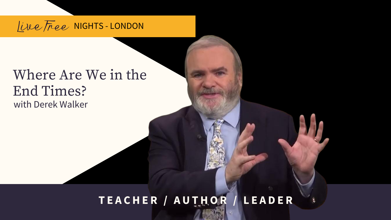 March Encounter Evening with Derek Walker