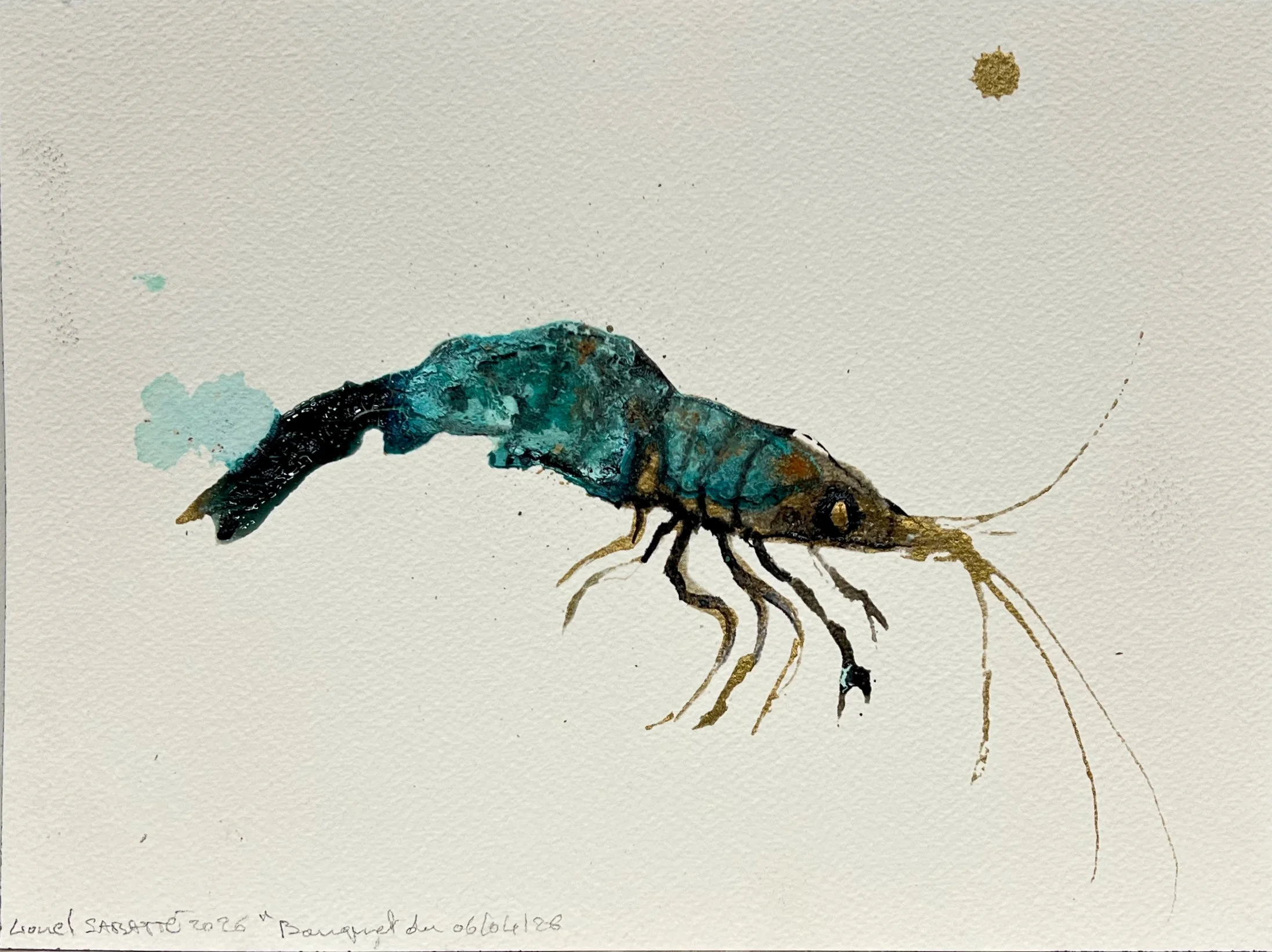 Lionel Sabatté, Bouquet du 06-04-2026, 2026, 2026 - Oxydation et terre de Lascaux sur papier Arches, 23 x 31 cm - © Studio LS.jpeg