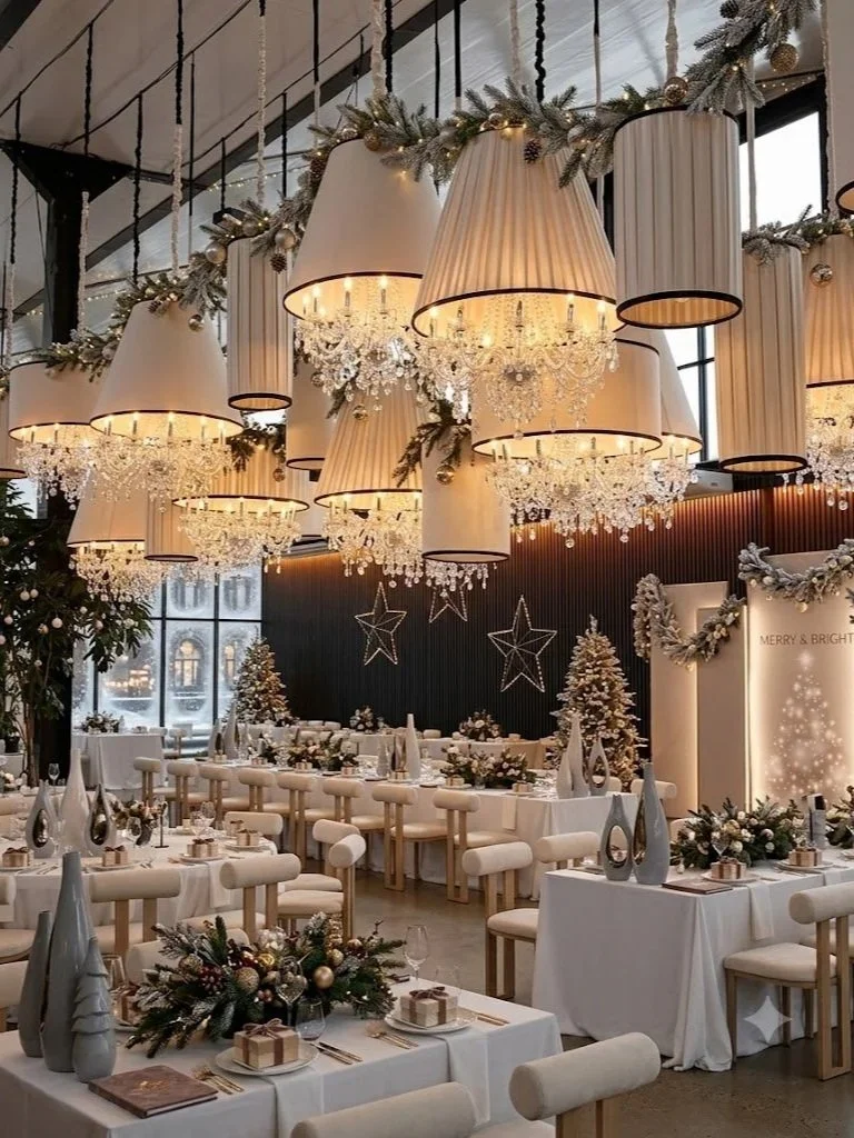ANAVO Events Crystal Chandelier Seasonal Dining Experience