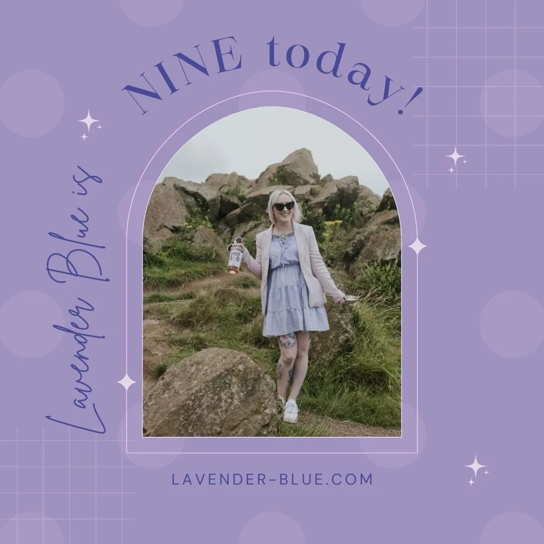 LAVENDER BLUE IS NINE 🥳
.
My wee biz is nine whole years old today!
And to celebrate, I&rsquo;m offering 10% off all my services until 31st January 2026 🎉
.
All you have to do to qualify for this discount, is to make your deposit payment before mid