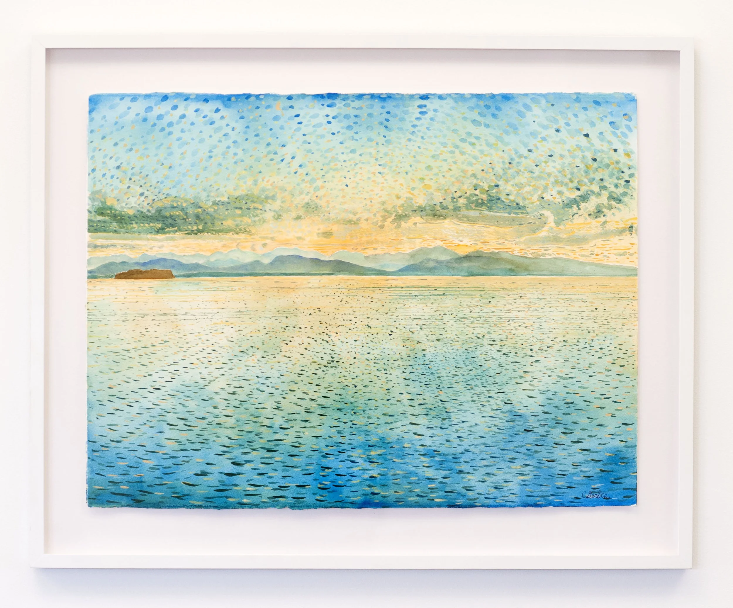 LakeScape, 2013, gouache on paper, 22"x30"