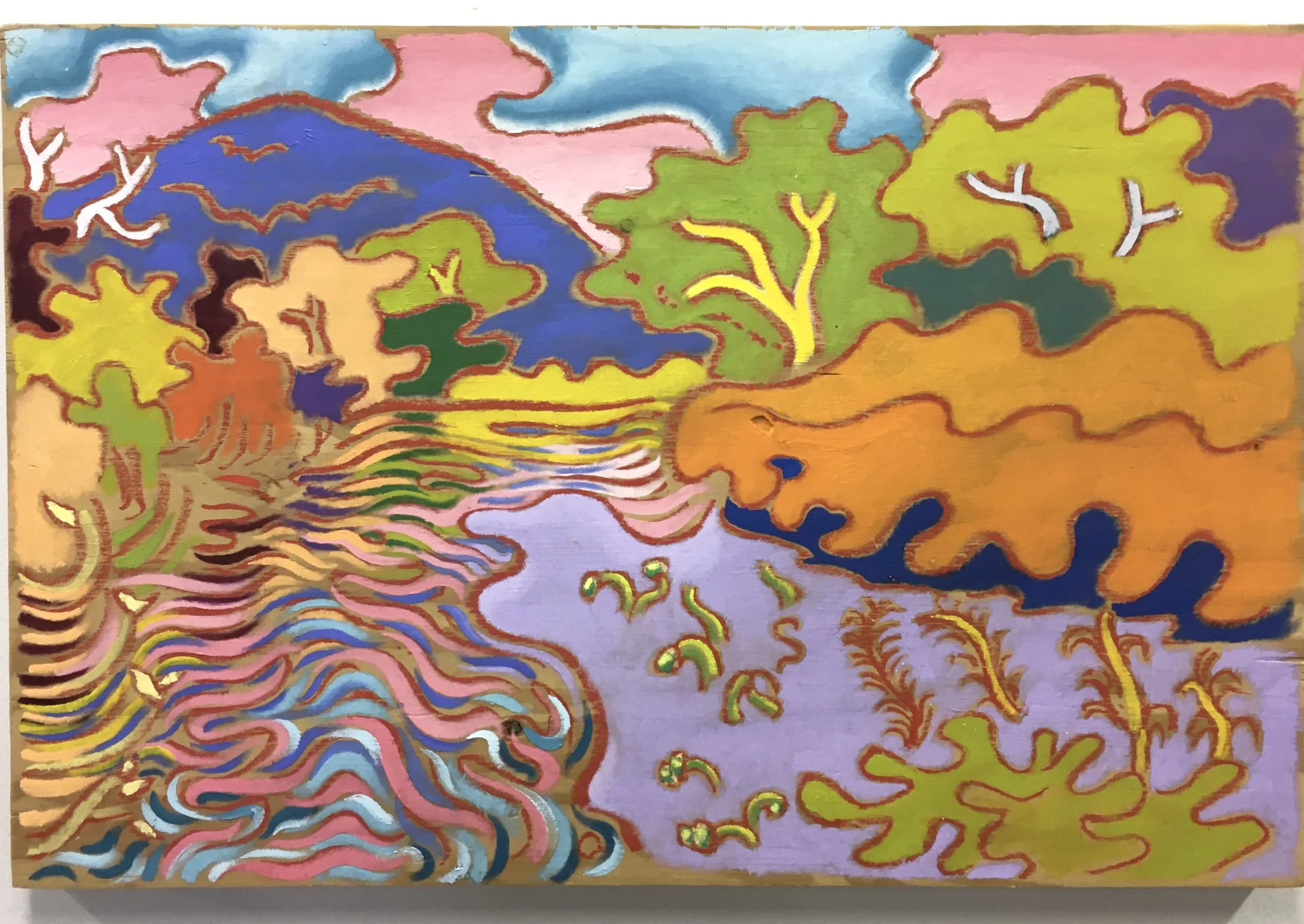 River View, 2023, oil on panel, 24" x 34"