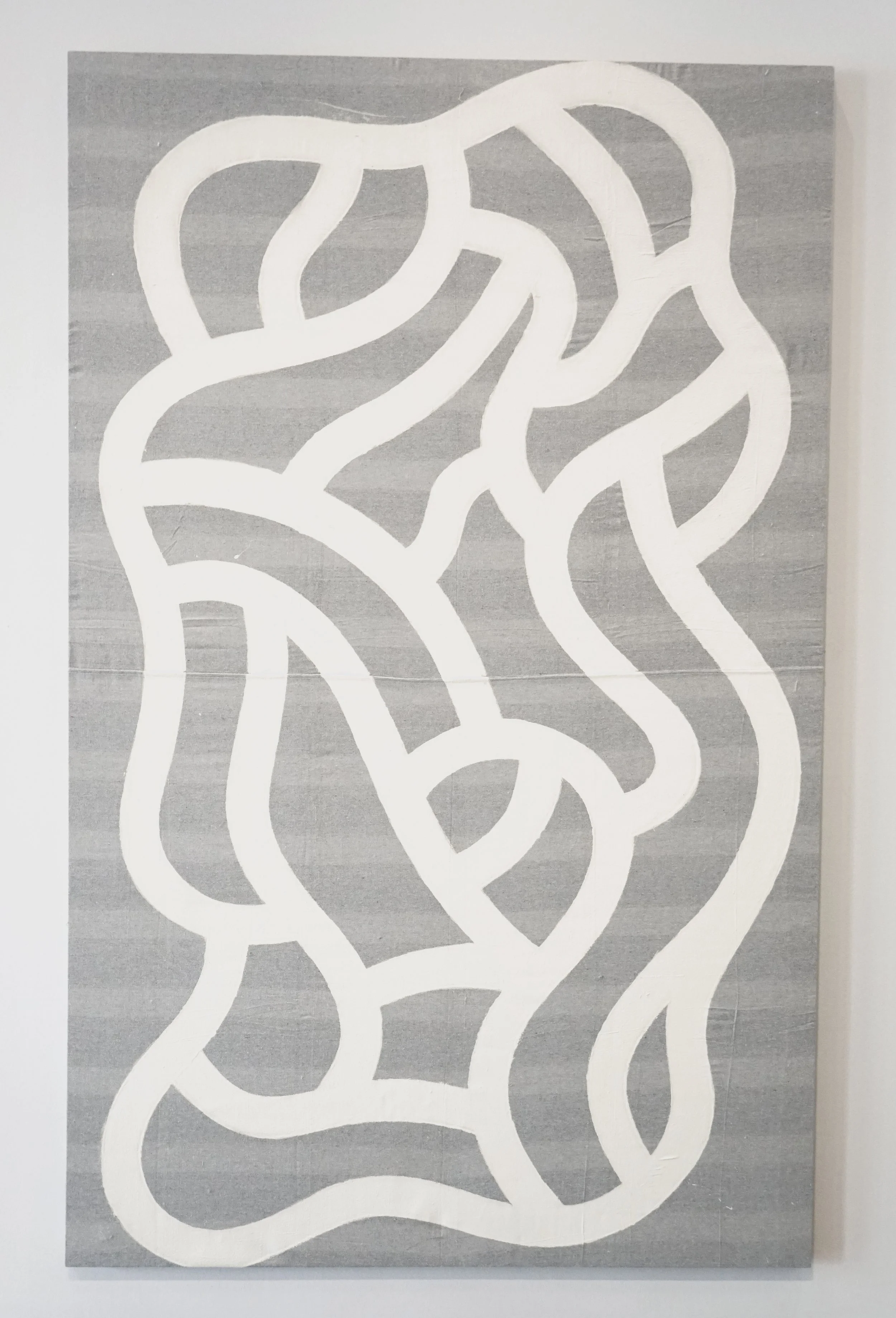 Stroller painting, 2024, acrylic on canvas, 96" x 60"