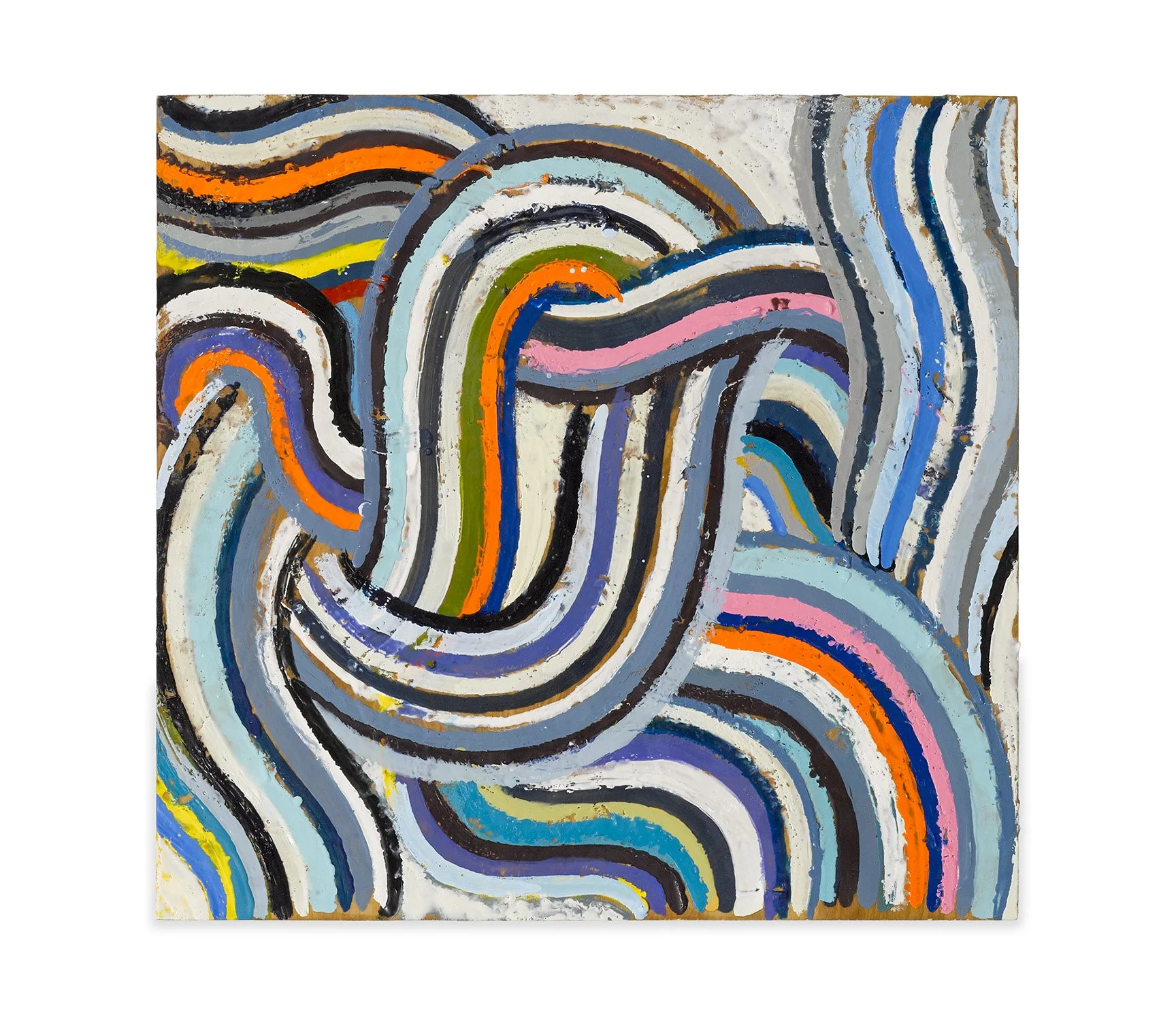 Swirl III, 2023, encaustic on panel, 30" x 30"