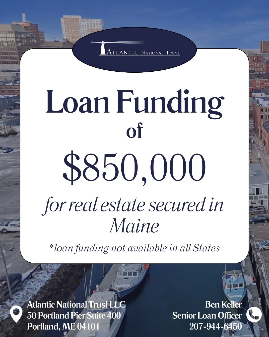 🔥 Quick close alert!

Atlantic National Trust funded a real estate-secured bridge loan in Maine &mdash; LOI signed Monday, closed Friday.

That&rsquo;s faster than most title work even gets started. When timing matters, we deliver.

📞 207-944-6450