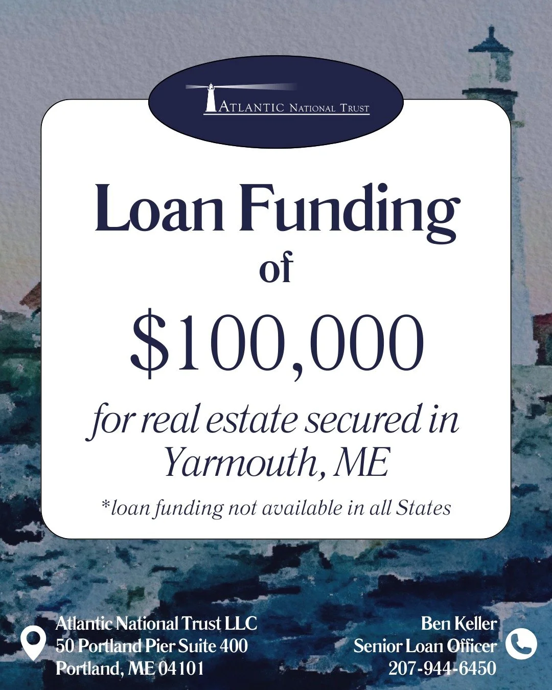 Back in Yarmouth! ⚓️ We just closed a $100,000 loan secured by real estate in Yarmouth, ME.

We are actively funding deals across Maine. Have a scenario you need to discuss?

Contact Ben Keller at 207-944-6450.