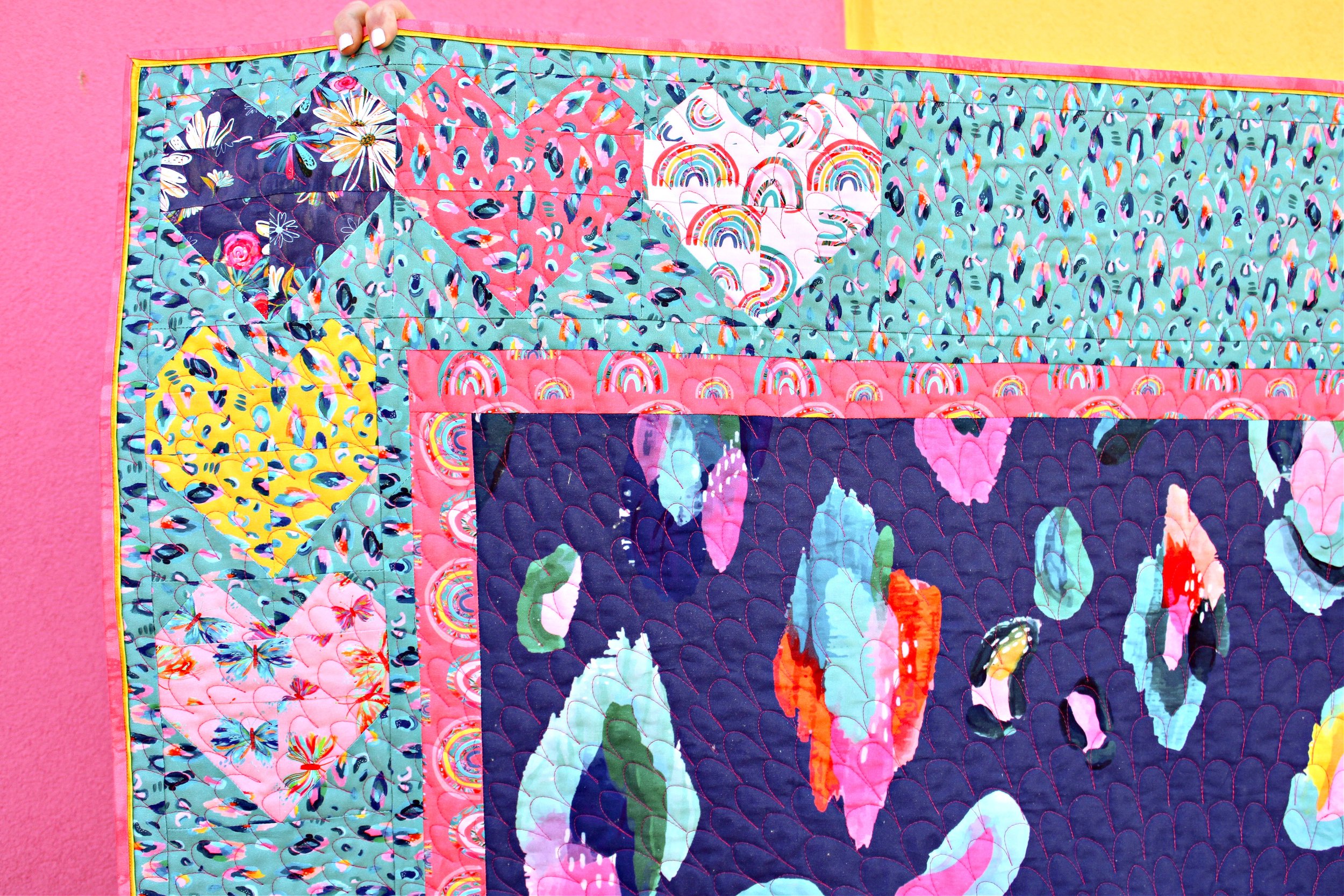 How I Made the Kindness Always Panel Quilt Heart Border — Bayhill Studio