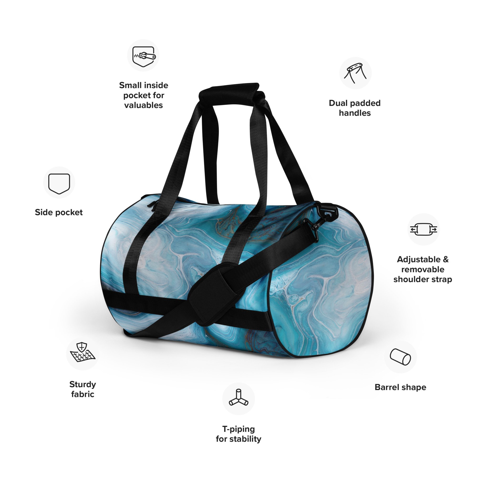 Buy Black Gym bag with side zip - Lowest price in India| GlowRoad