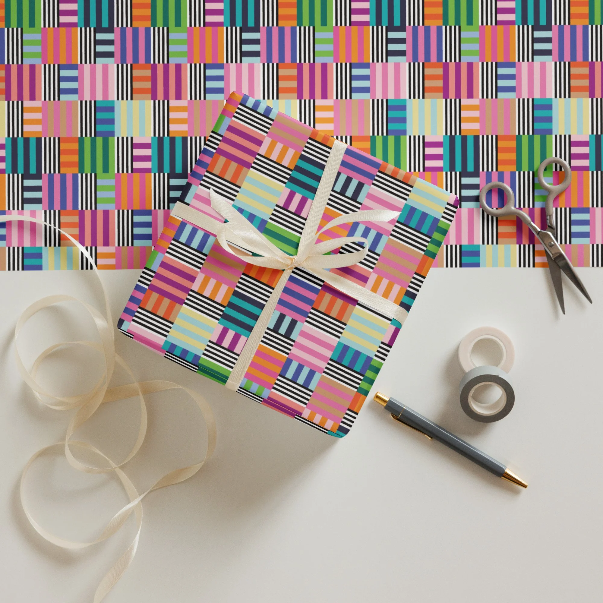 Huntington - Pink Wrapping Paper Sheets — Bayhill Studio