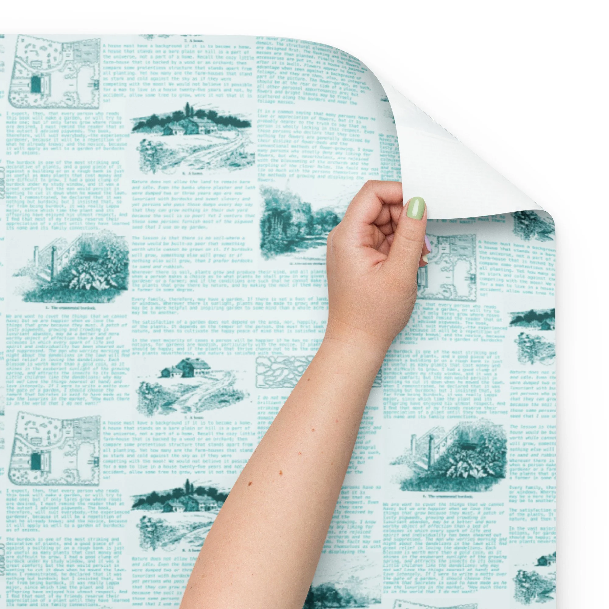 Huntington - Coastal Blues Wrapping Paper Sheets — Bayhill Studio