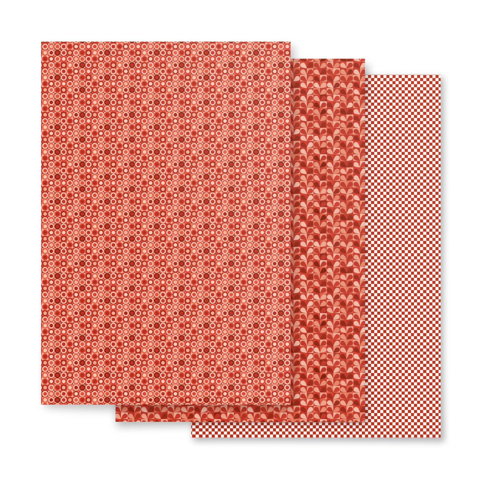 Copacetic Holiday Red Wrapping Paper Sheets — Bayhill Studio