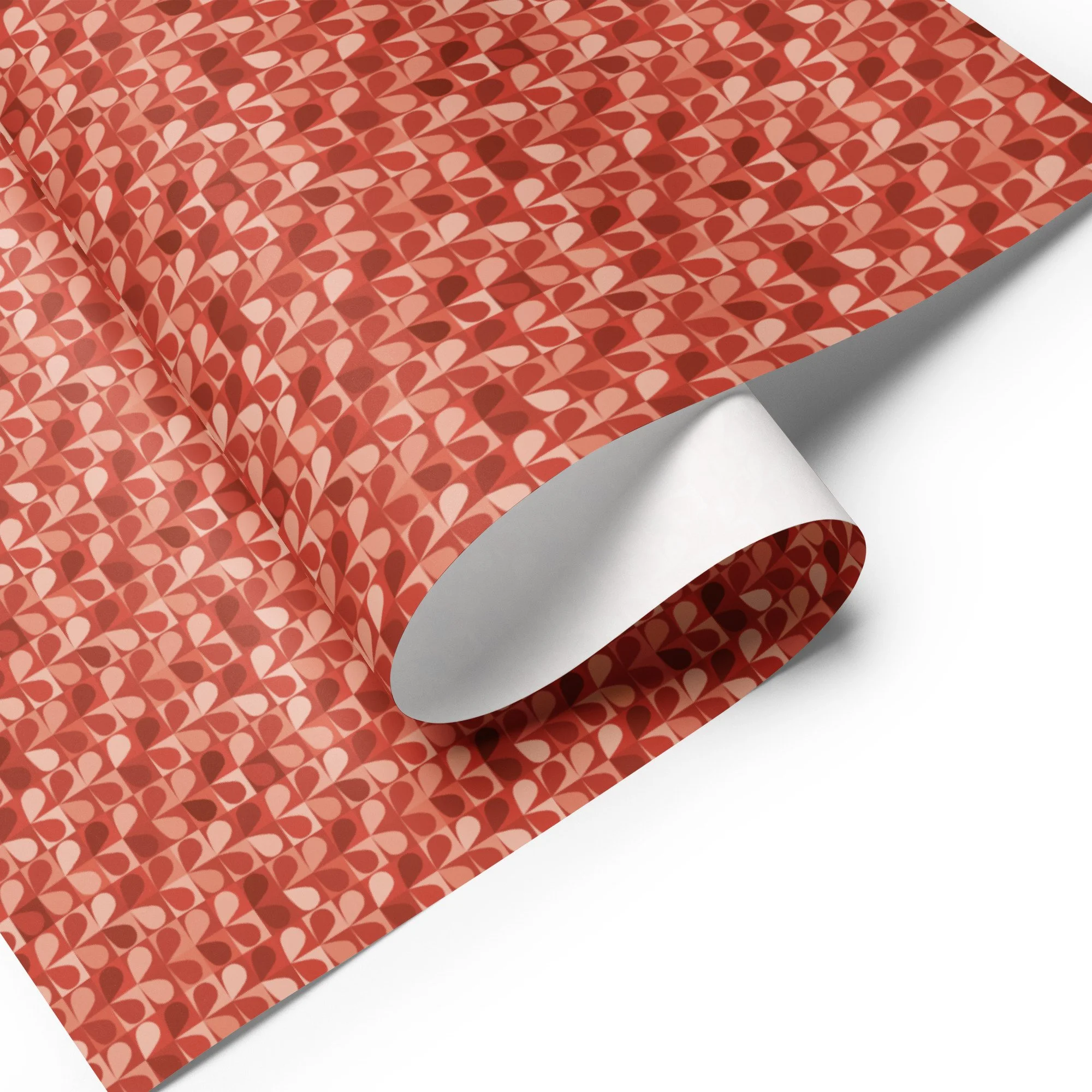 Copacetic Holiday Red Wrapping Paper Sheets — Bayhill Studio