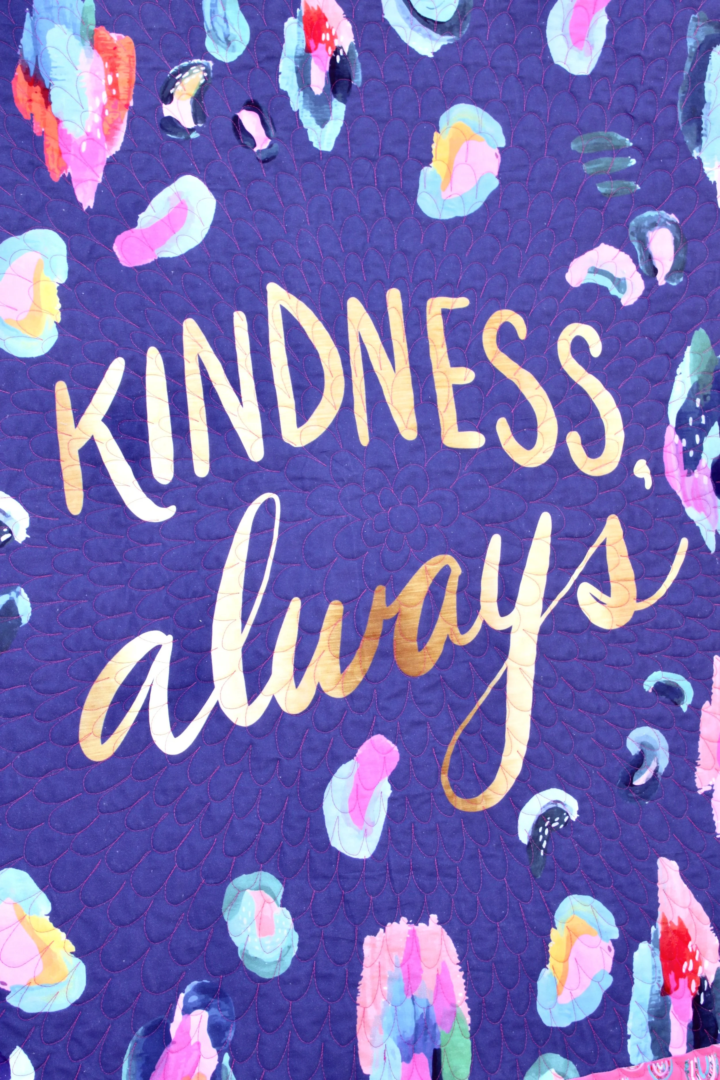 Kindness Background Pattern How I Made the Kindness Always Panel Quilt Heart Border — Bayhill Studio