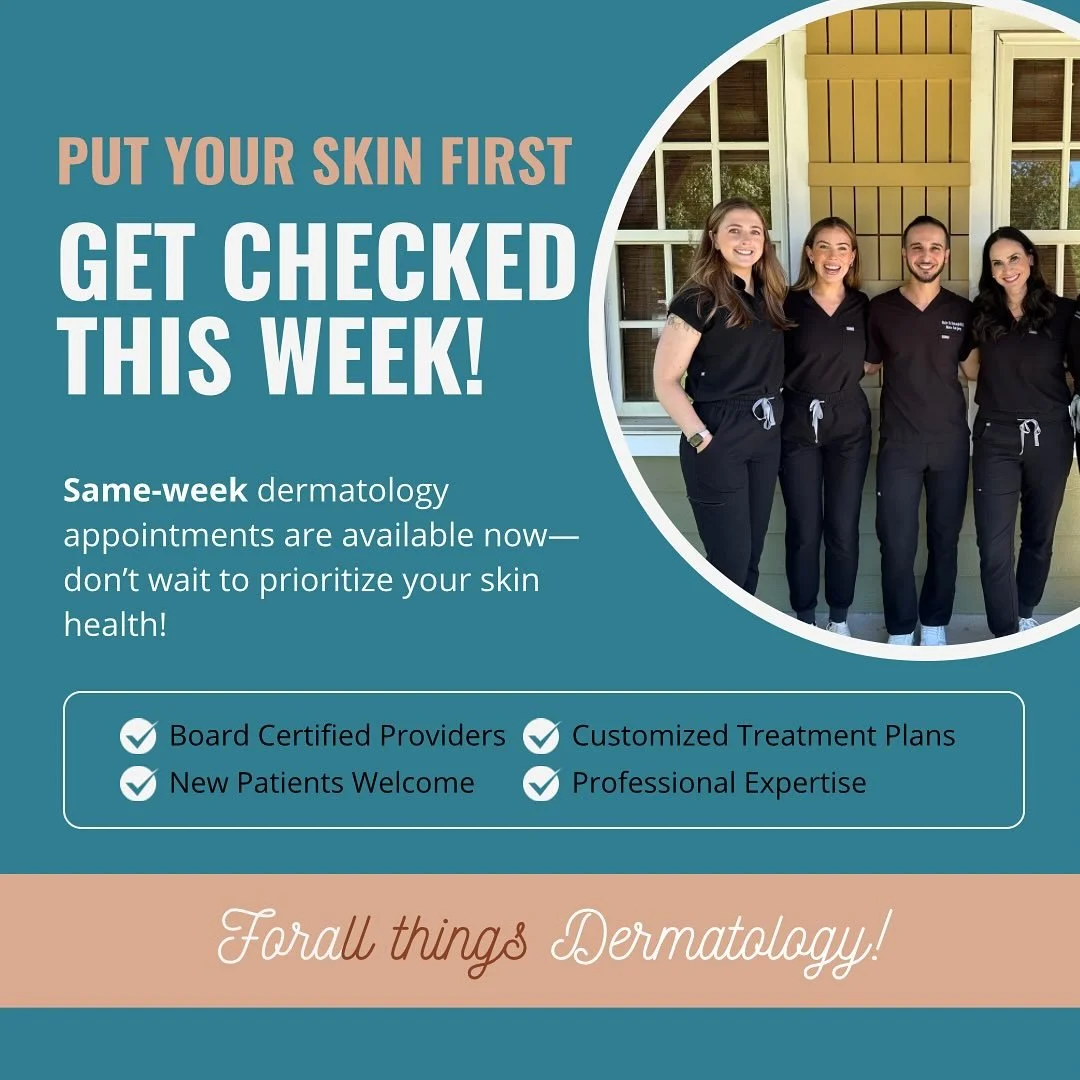 PUT YOUR SKIN FIRST! 
Same-week appointments available now at Fora Dermatology! 

Whether you&rsquo;re due for a skin check or have a new concern, our board-certified providers are here to help you prioritize your skin health. 

- New patients welcom