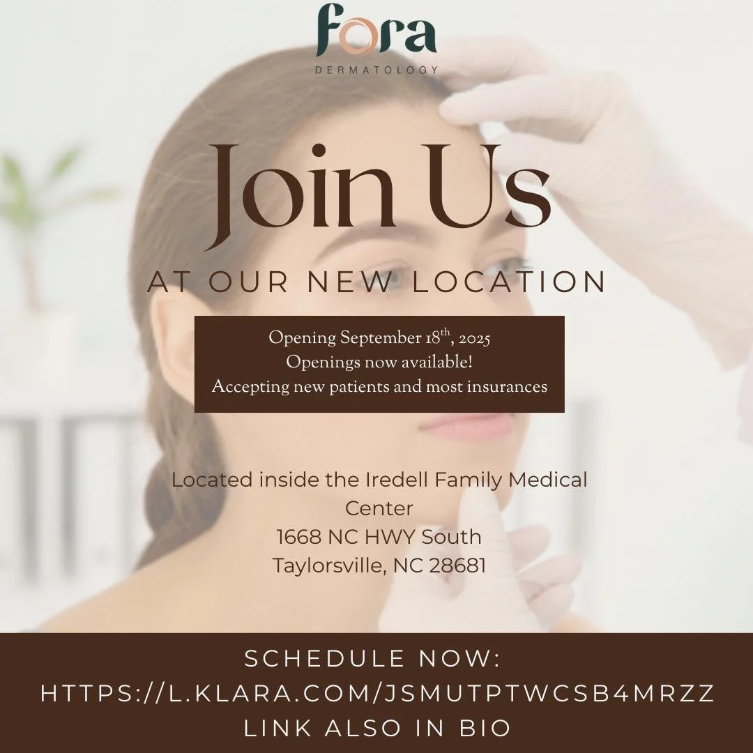 ✨ We&rsquo;re expanding! ✨ Our brand new dermatology clinic in Taylorsville opens September 18th &mdash; and we&rsquo;re now accepting new patients! 💙
📍 Located inside the Iredell Family Medical Center

✔️ Most insurances accepted

✔️ Appointments 