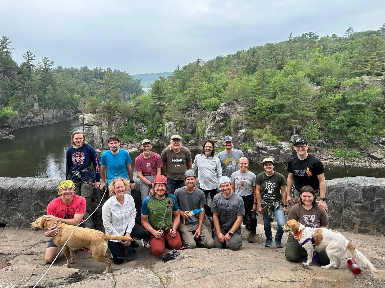Registration is now open for our annual Interstate Park Adopt-A-Crag Event - June 12th - 14th!

Four organizations. Three days. Two states. One great weekend.
The WCA is partnering with the Access Fund, American Alpine Club, and Minnesota Climbers As
