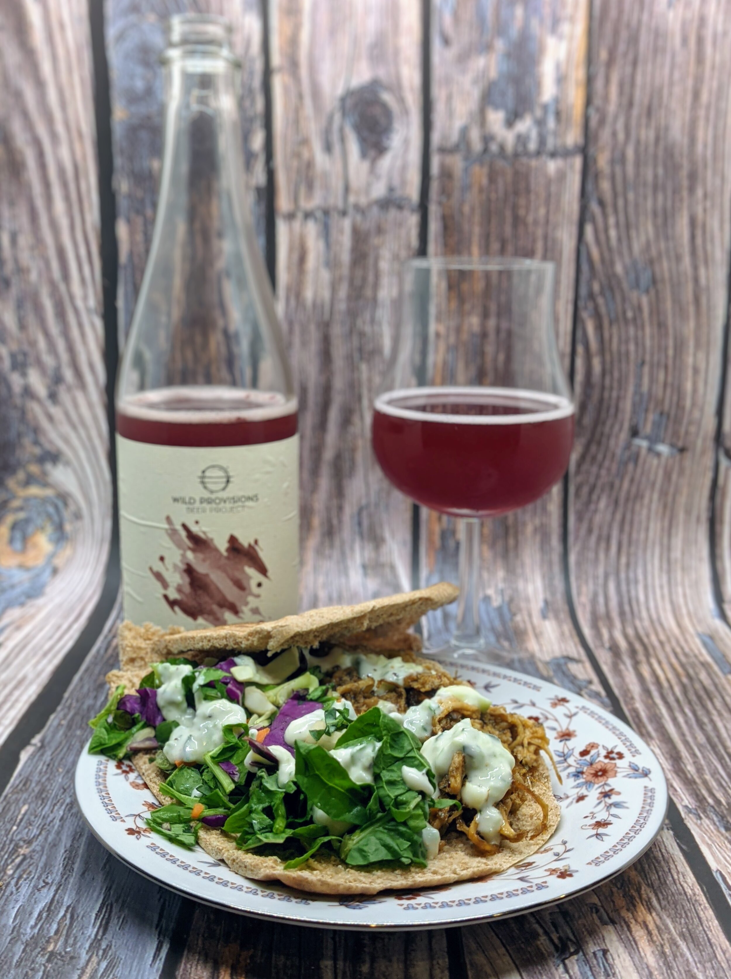 Mushroom Gyro and Wild Provisions Farmhouse-Inspired Sour Beer: A Perfect Pairing