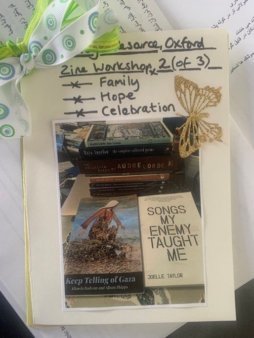 Teresa’s planning zine for workshop 2