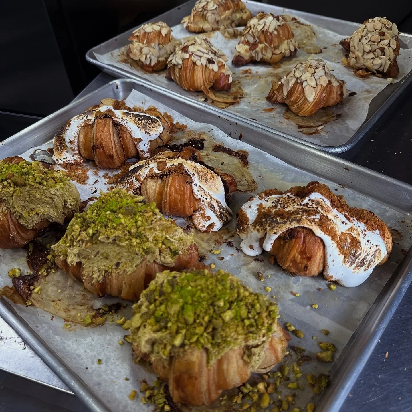 We have some of these amazing house made, stuffed croissants in the case! Stop by and say hi.