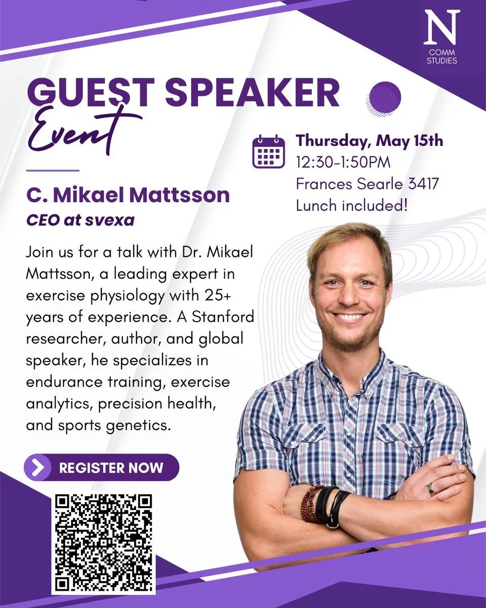 Guest speaker event announcement featuring C. Mikael Mattsson on May 15th.