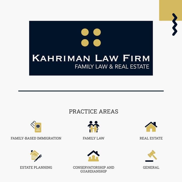 Kahriman law firm is located in Boston, providing representation for family-based immigration, family law, real estate, estate planning, conservatorship and guardianship, and general law. Contact us today to schedule an appointment! 

Link: http://ow