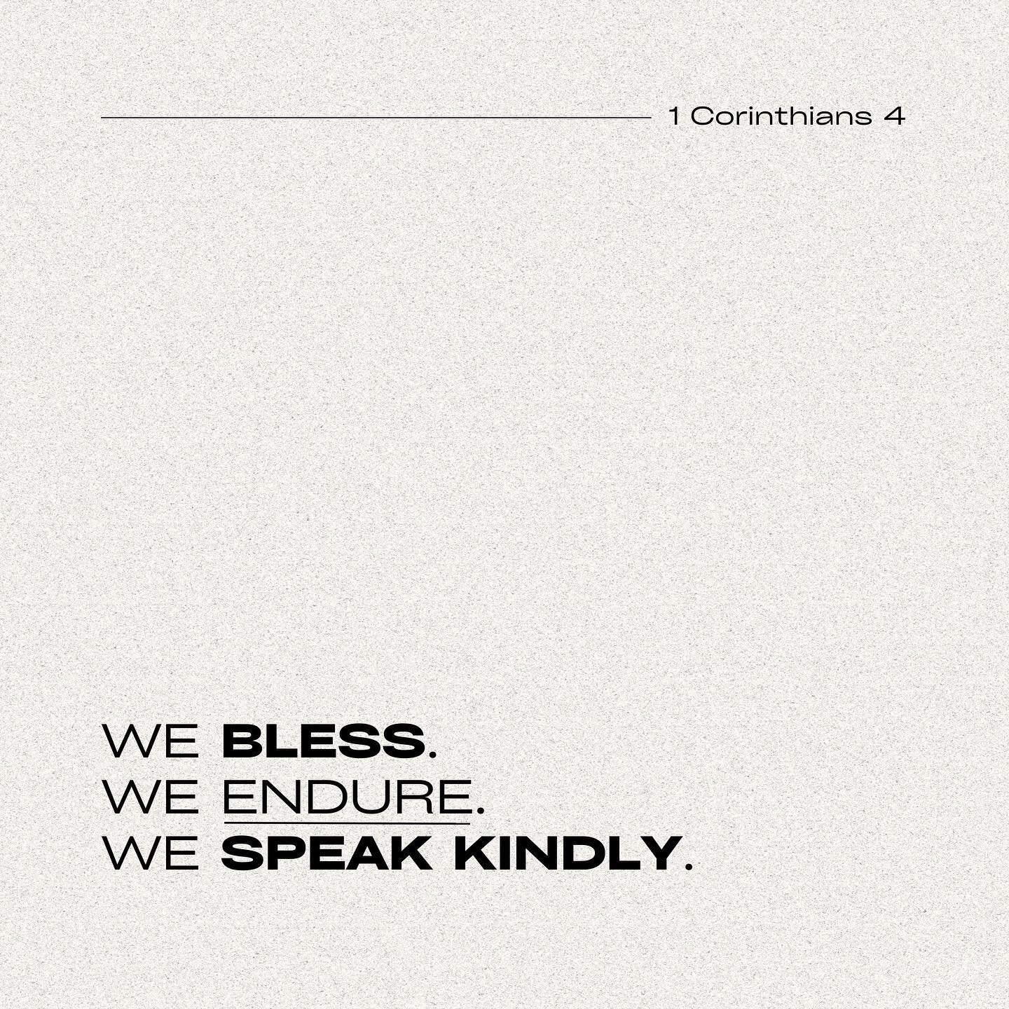 &ldquo;When we HINGE OURSELVES ON HUMILITY, we respond different!&rdquo; @underhilldaniel 

 * When we are reviled&hellip;WE BLESS.
 * When we are persecuted&hellip;WE ENDURE.
 * When we are slandered&hellip;WE SPEAK KINDLY.
-1 Corinthians 4

From Su