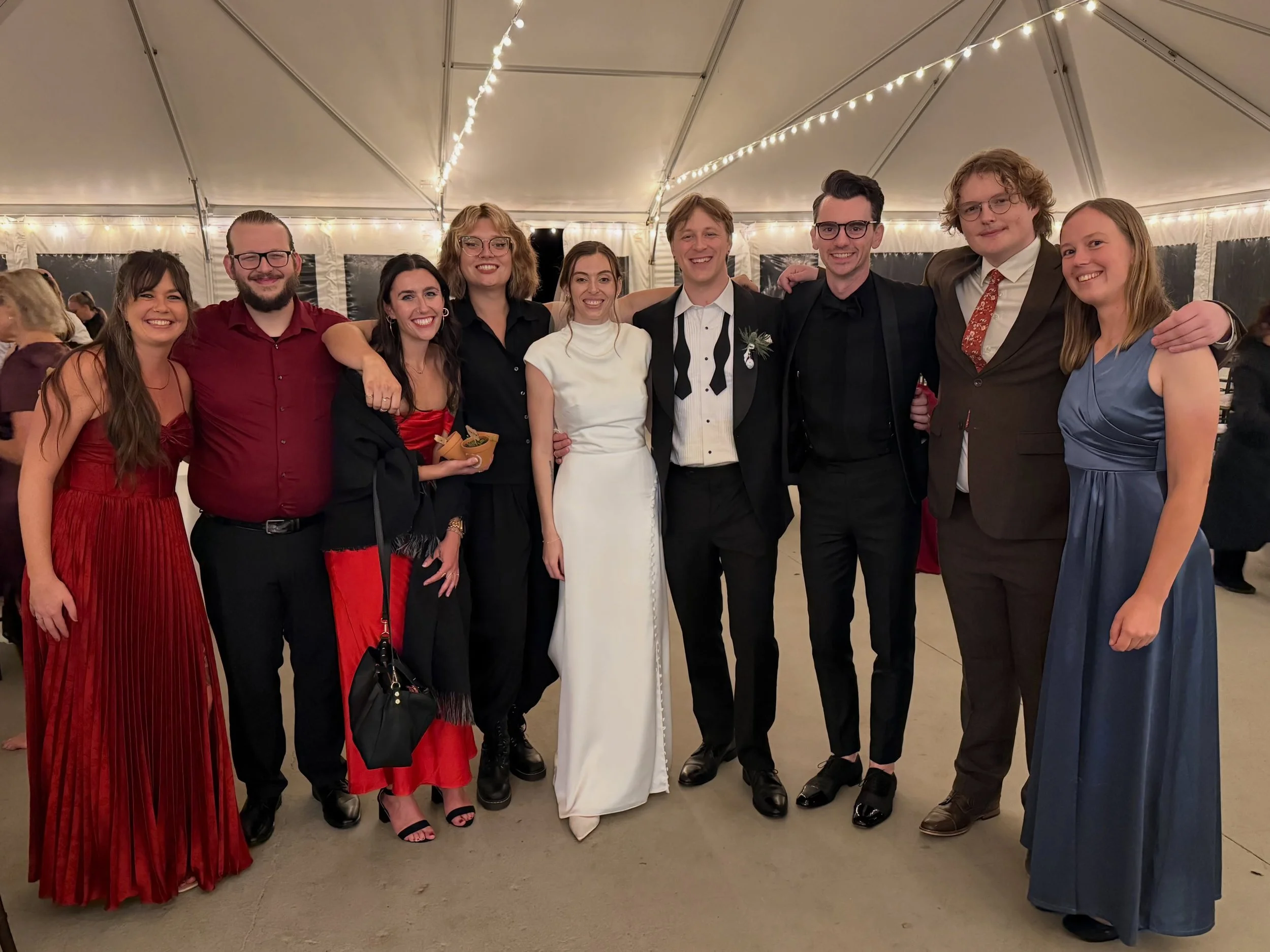 The wedding bells are ringing for Rae Stephenson and Alec Stewart who were married yesterday, October 3rd! Rae was an SMSC camper for many years and now works with us, along with her husband Alec. There was a camp presence in full force, of course. C