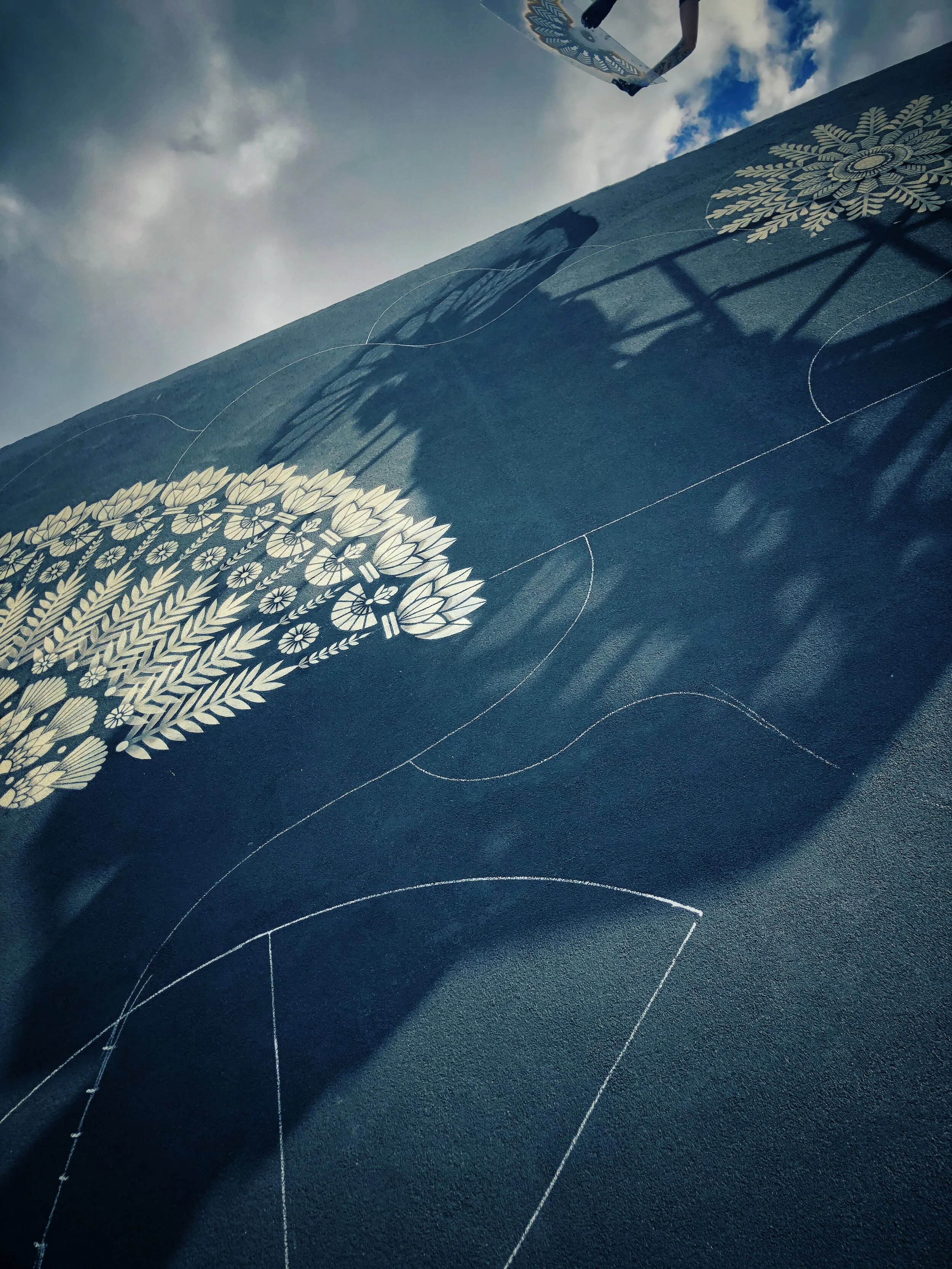 SupaKitch Koralie - Fresque Mural - Landscape - Le marche du lez Montpellier 2019 - Palmtrees Water