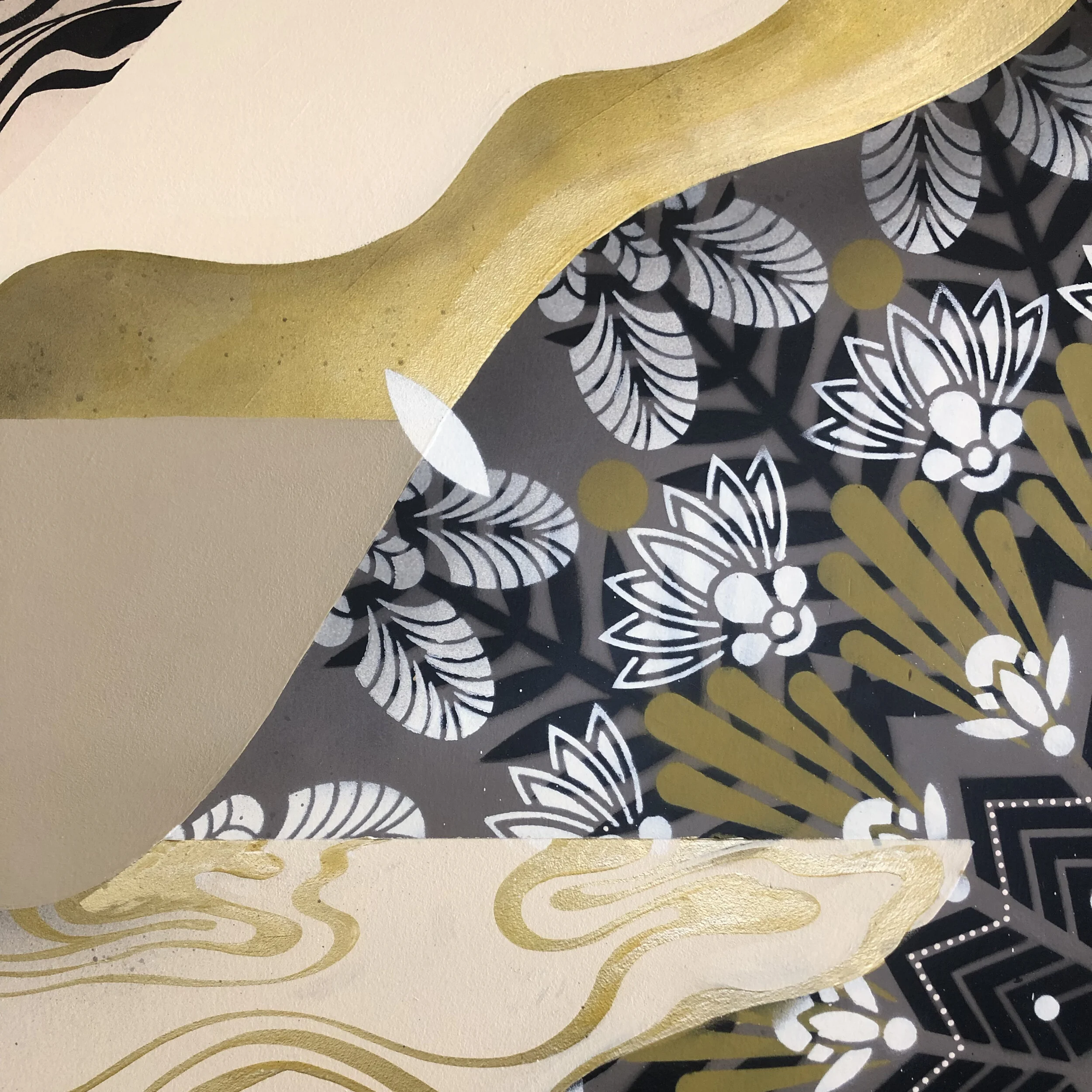 SupaKitch Koralie - Fresque Mural - Landscape - Lyon 2019 - Palmtrees Water