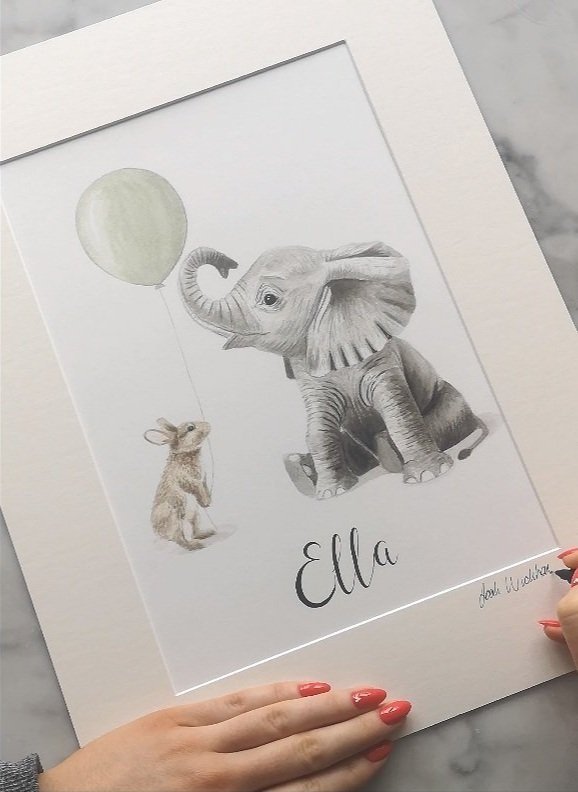 The Elephant and the Hare Sage - Sarah Wickham Designs
