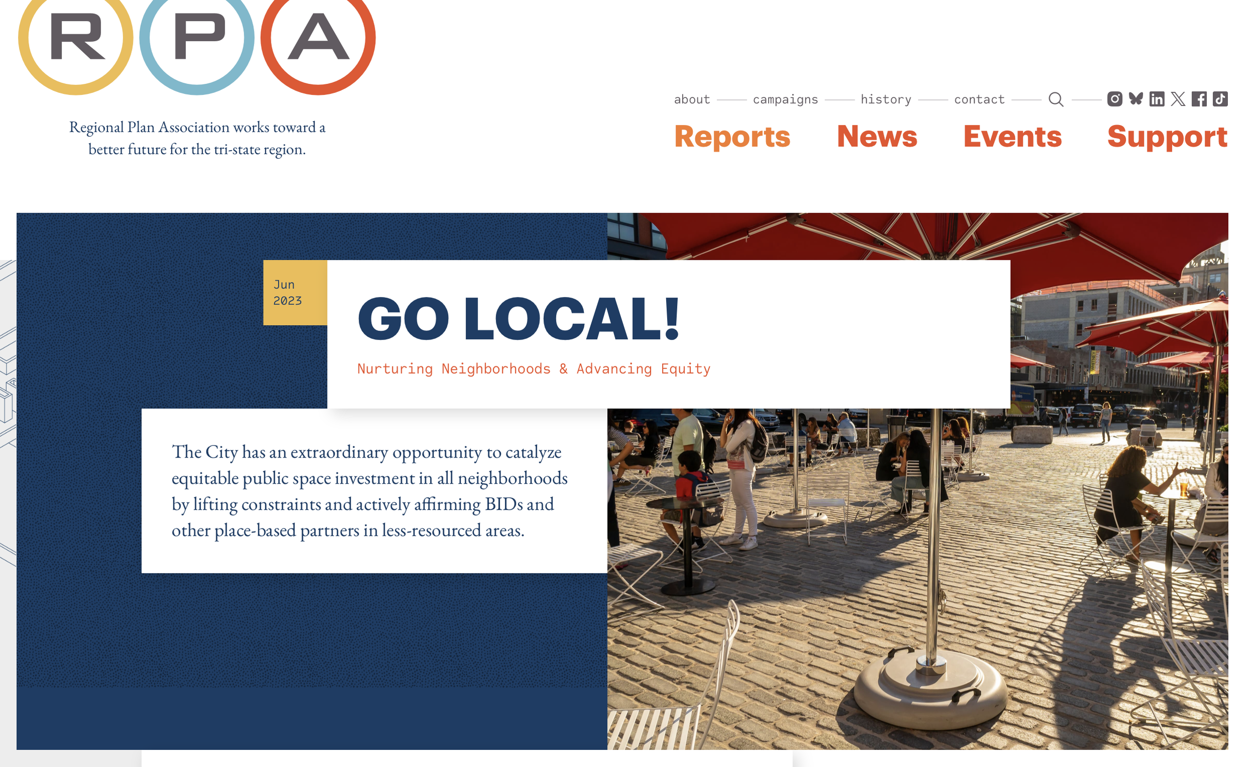 Report: Go Local! Nurturing Neighborhoods and Advancing Equity