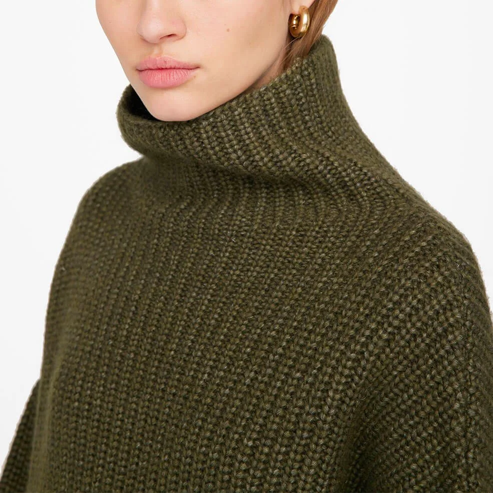 ANINE BING: Sydney Sweater in Green 