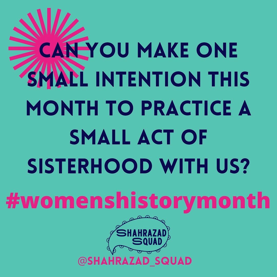 Welcome Sisters, to March, and Women's History Month!  Can you make one small intention this month to practice a small act of sisterhood with us?  What might that look like? 

Maybe attending an event, responding to a prompt, saying hi to someone?

I