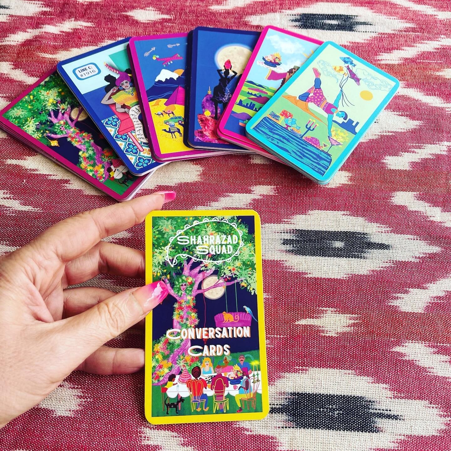 Introducing the Shahrazad Squad Conversation Cards!  Inspired by the character of Shahrazad in &lsquo;1001 Nights&rsquo; (also an  archetype of the Feminine Power), our project imagines a world led by MENASA/SWANASA/BIPOC women and girls, using their