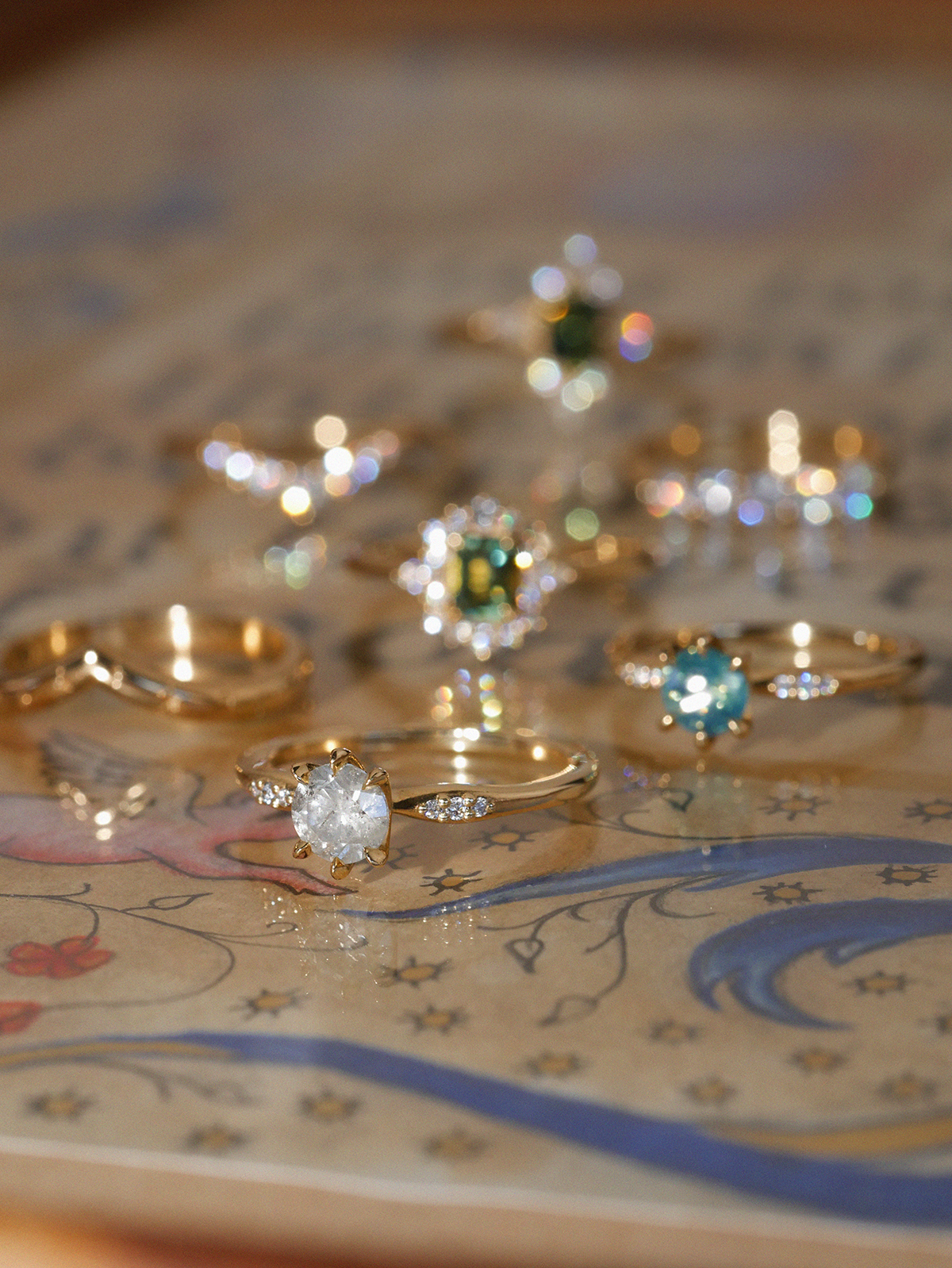 Salt & Pepper Diamond Astra VI Ring