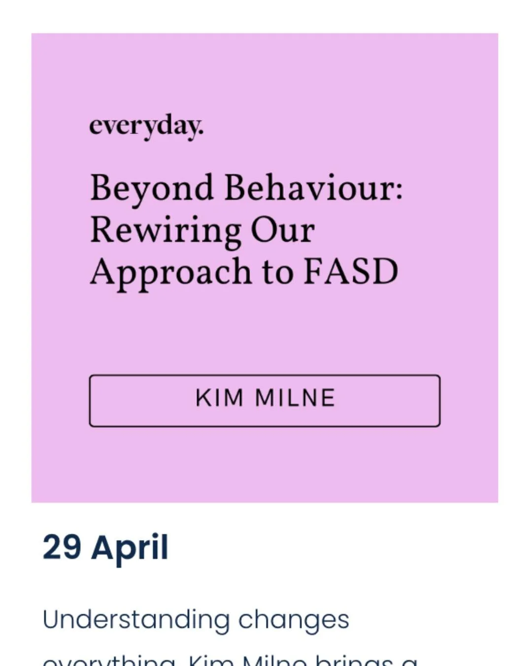 Join us as we deepen our understanding of behaviour through a brain-based lens &mdash; and explore practical ways to respond with compassion, clarity, and care.

Be part of a community committed to seeing differently and supporting every learner to b