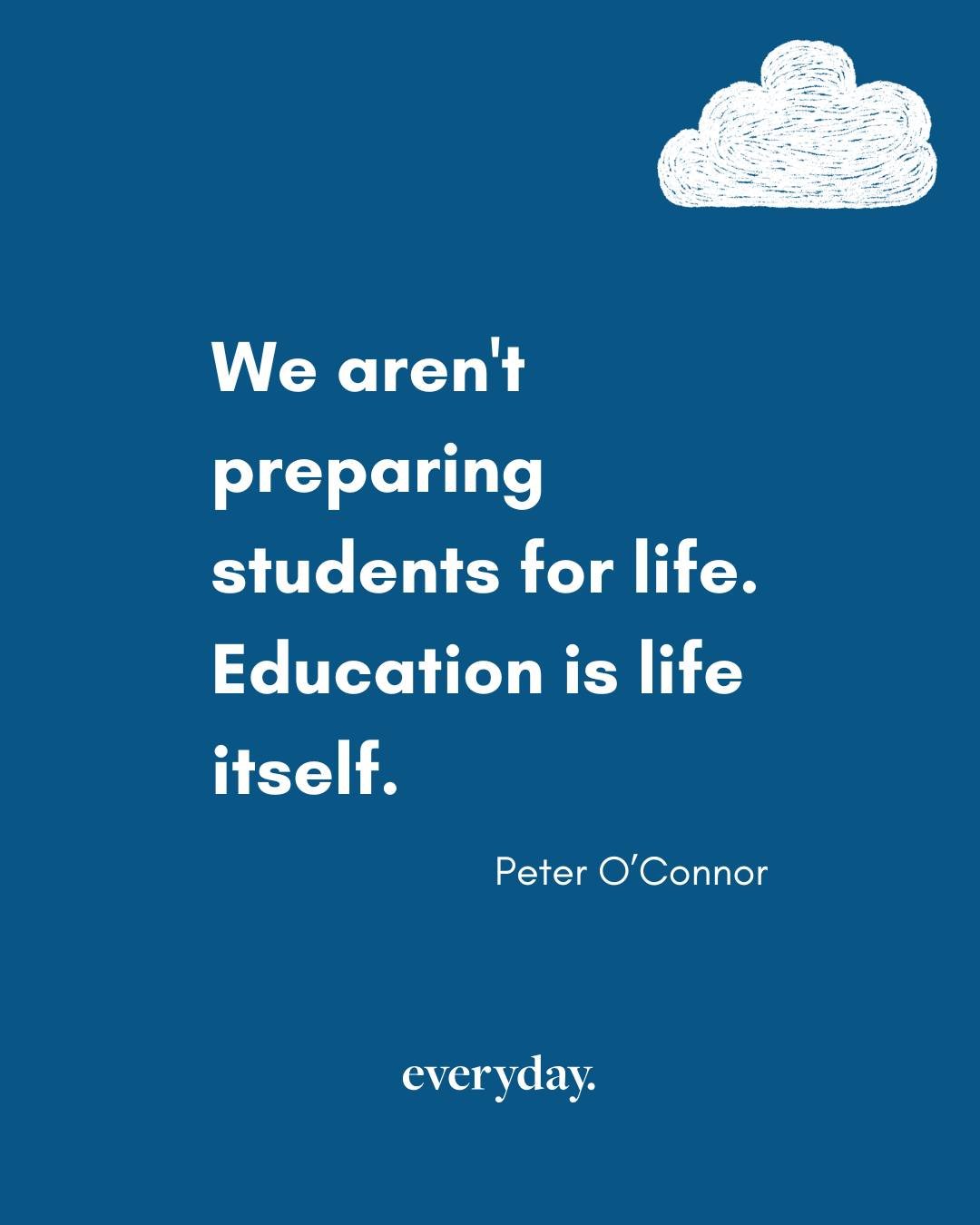 &ldquo;We aren&rsquo;t preparing students for life. Education is life itself.&rdquo; &mdash; Peter O&rsquo;Connor

What a powerful conversation with Peter O&rsquo;Connor as we explored the wonder and joy of teaching &mdash; the relationships, creativ