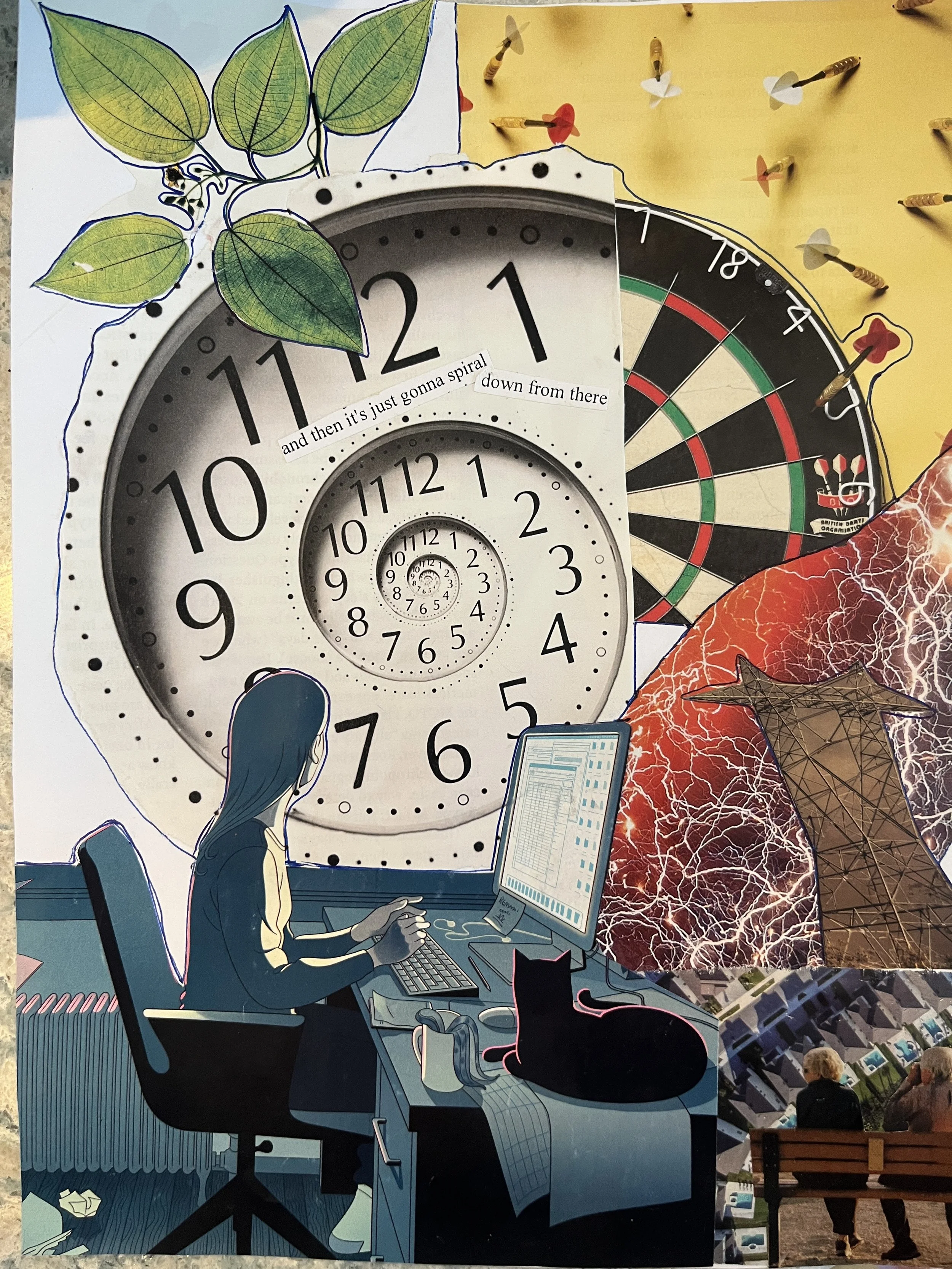 Arts-based collage by Taylor Shweikert