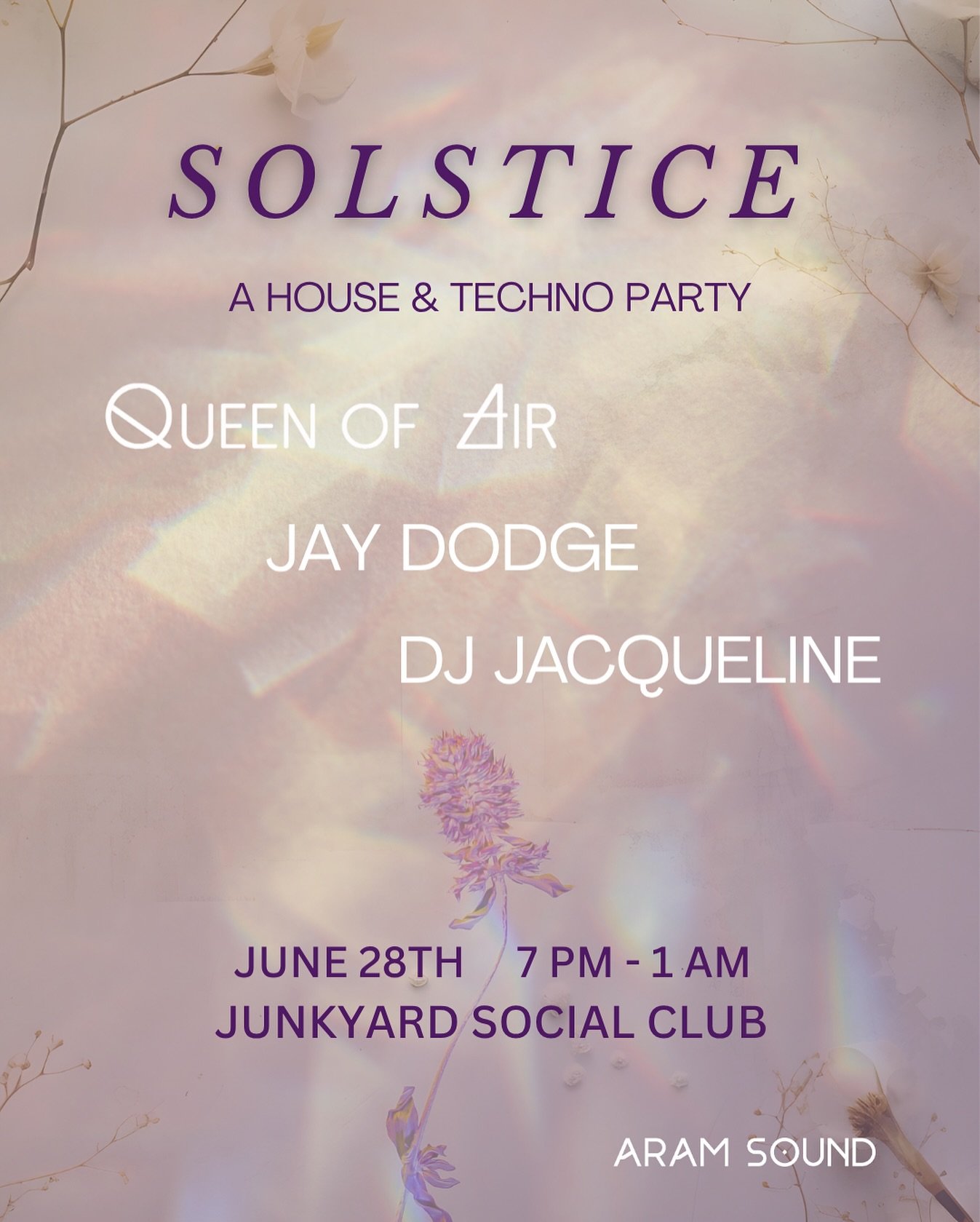 📣Event Annoucement!!!! 📣 Another summer, another SOLSTICE Party! ☀️. What a time yall.  I know I need this and hope you will join us for what will undoubtedly be a gorgeous night of dance music and dancing folk (the best kind). Come boogie with us!