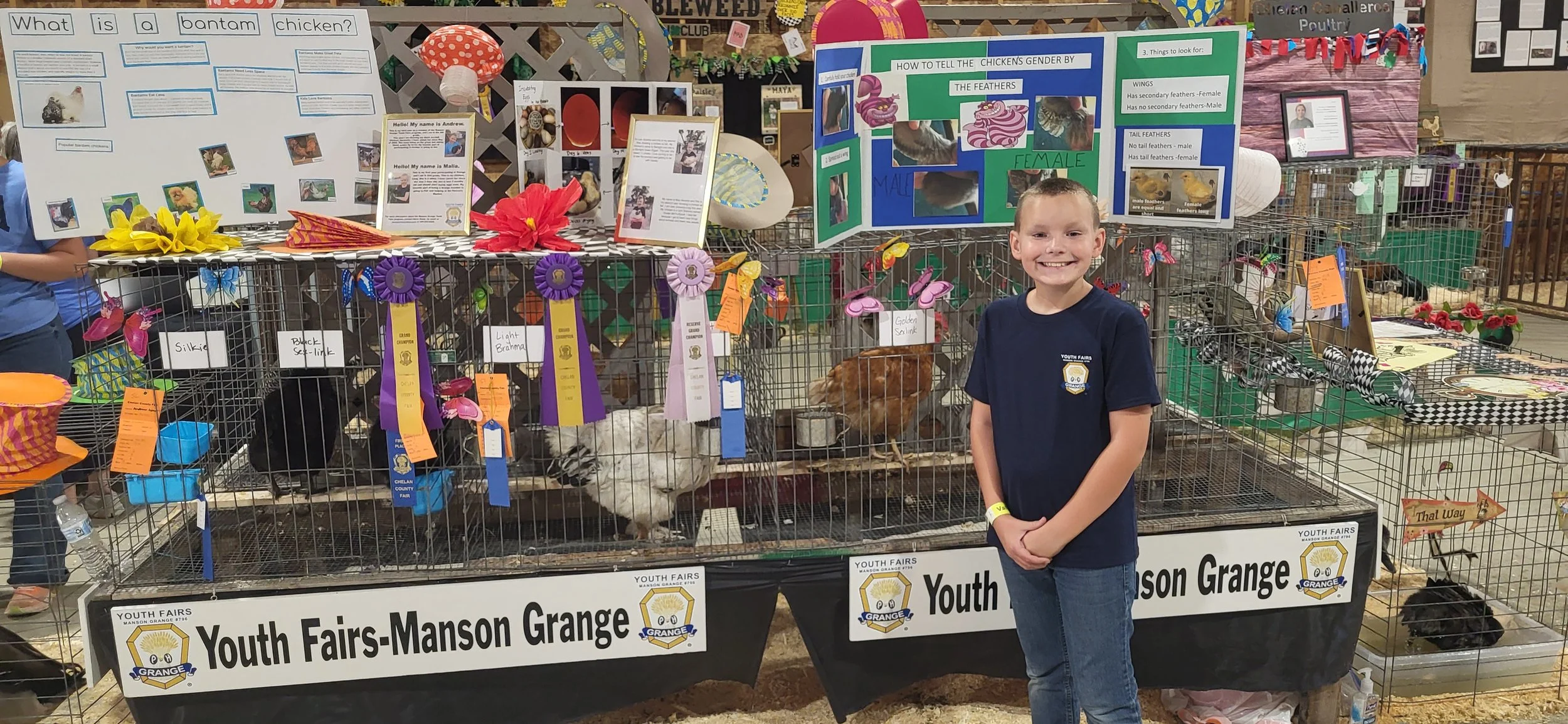Spencer with poulty cages! 2025