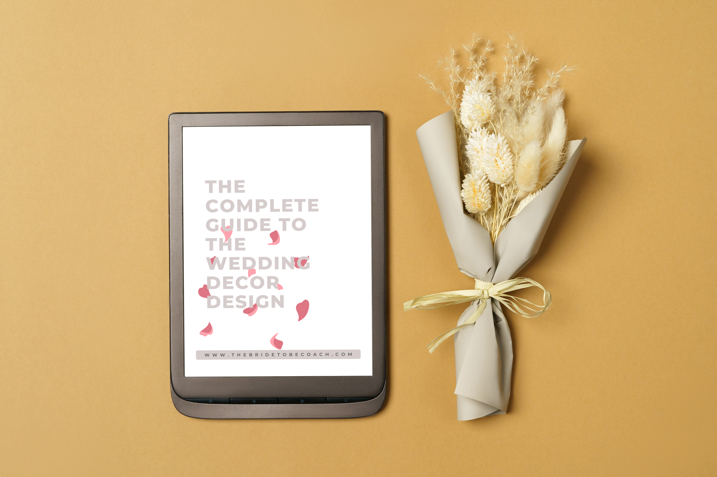 PocketBook in a minimalistic orange scene_The Complete Guide to the Home Decor Design (8.5 × 11 cm).png