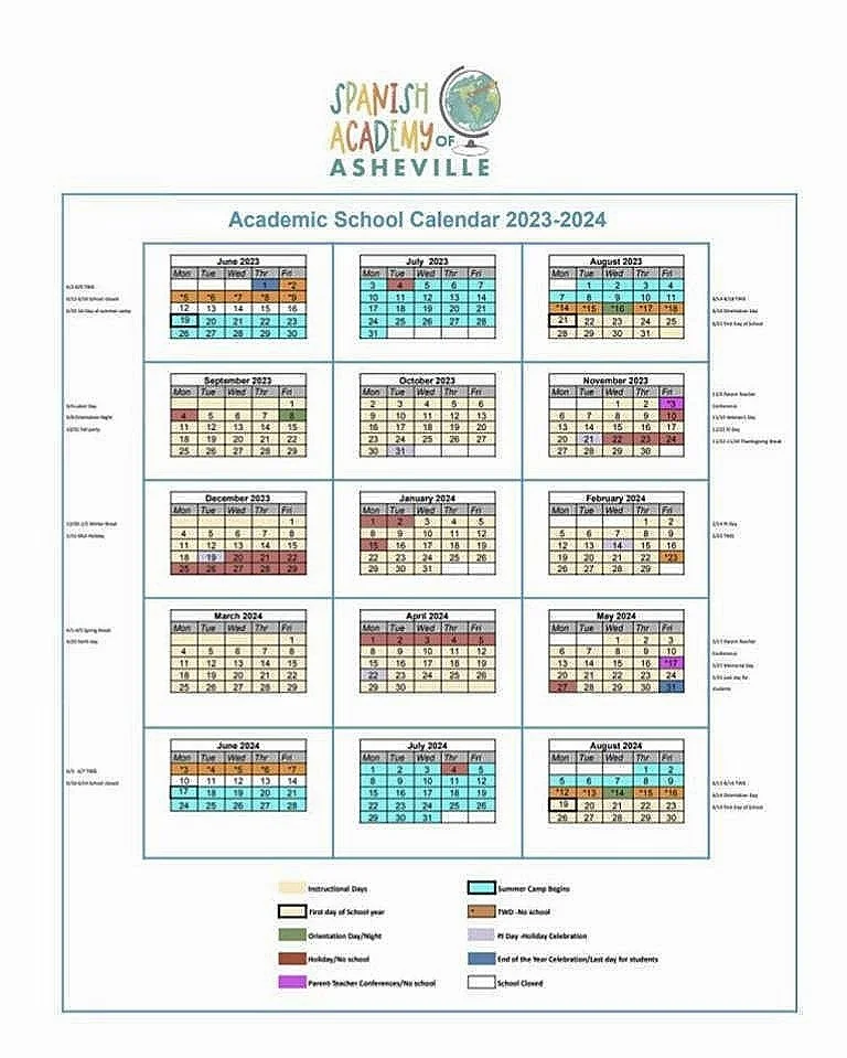 Calendar — Spanish Academy of Asheville
