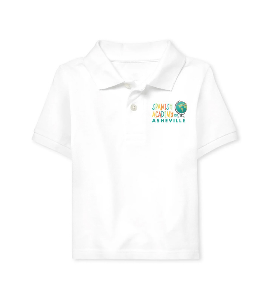 Embroidered White Polo - Toddler