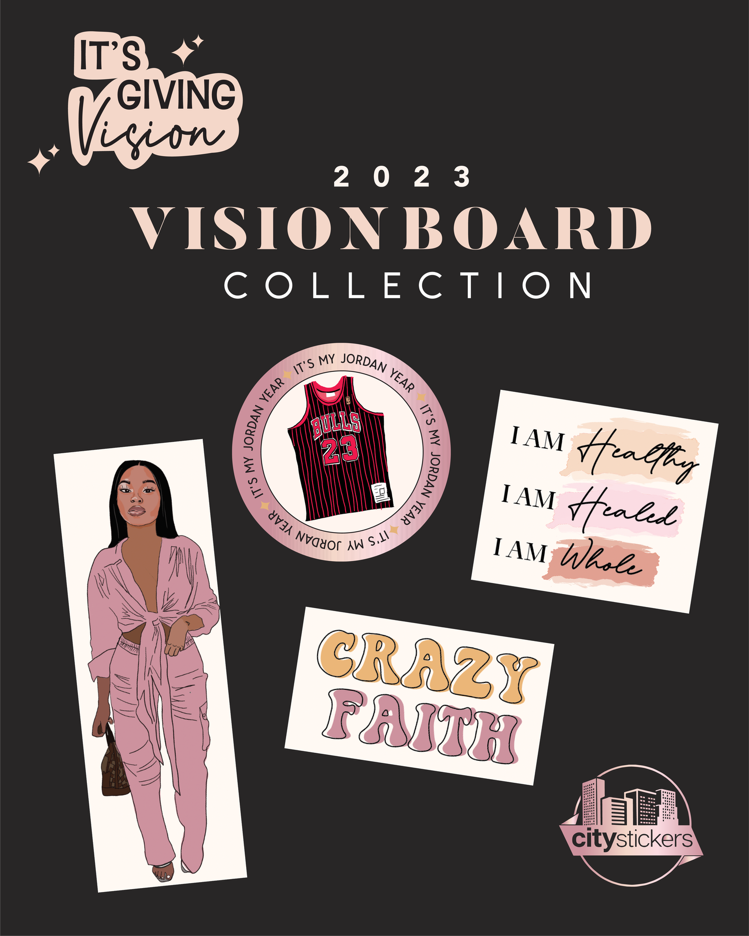 2023 Vision Board Sticker Pack Sticker for Sale by MarssyMT