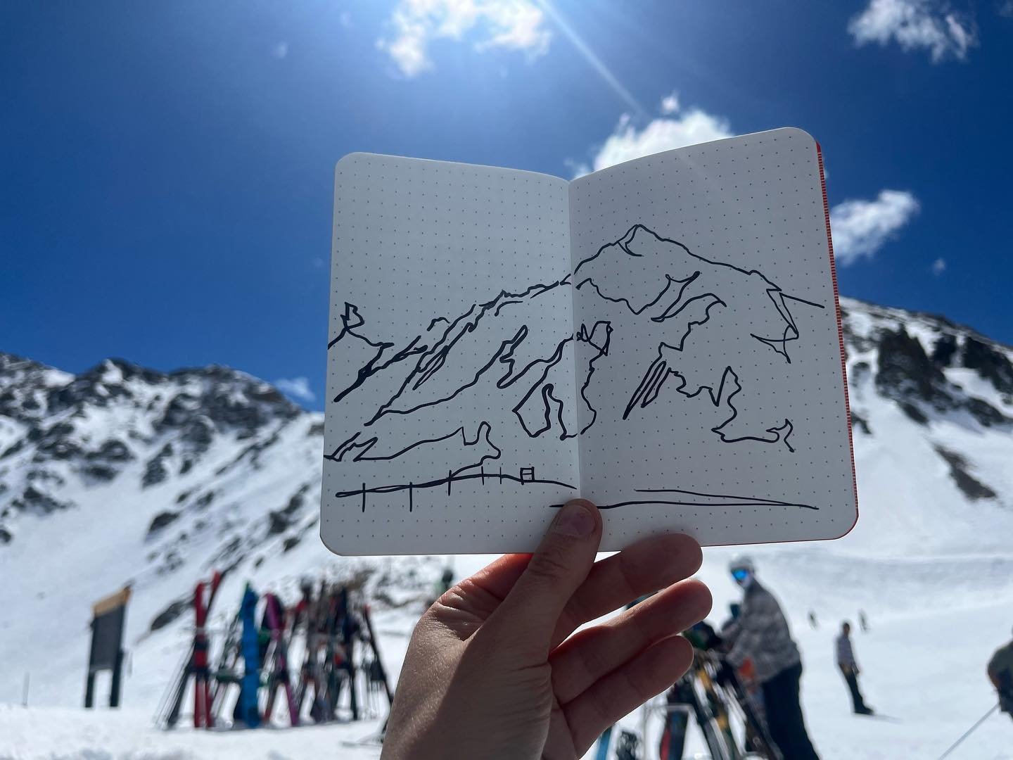 springtime at my favorite beach in Colorado ☀️

East Wall sketching and party laps with friends @arapahoe_basin

@coalitionsnow @fieldnotesbrand #drawing #spring #snowboarding #slush #sunshine #friends #fun #creativity #colorado #arapahoebasin #eastw