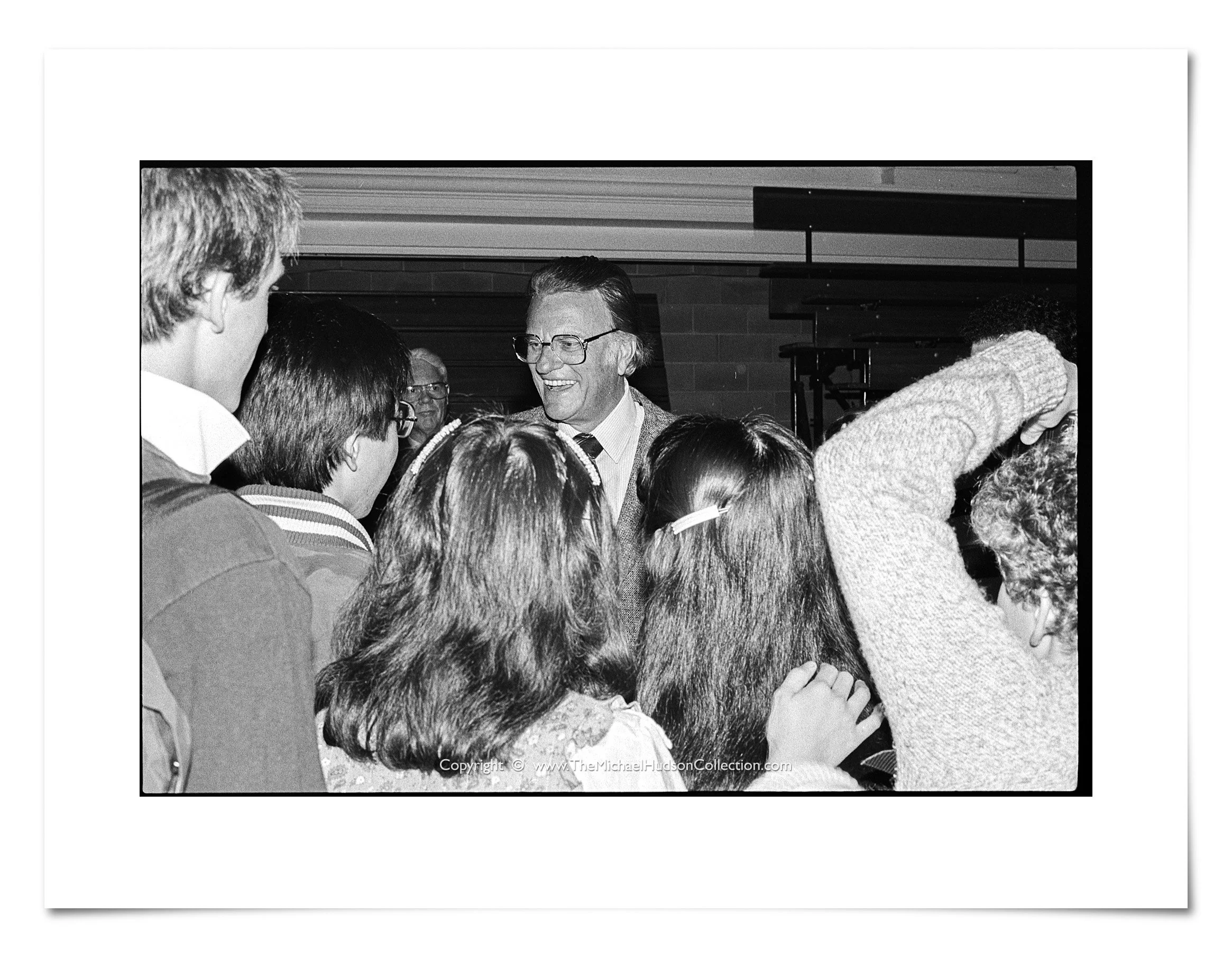 Billy Graham speaking in chapel, October 21, 1985