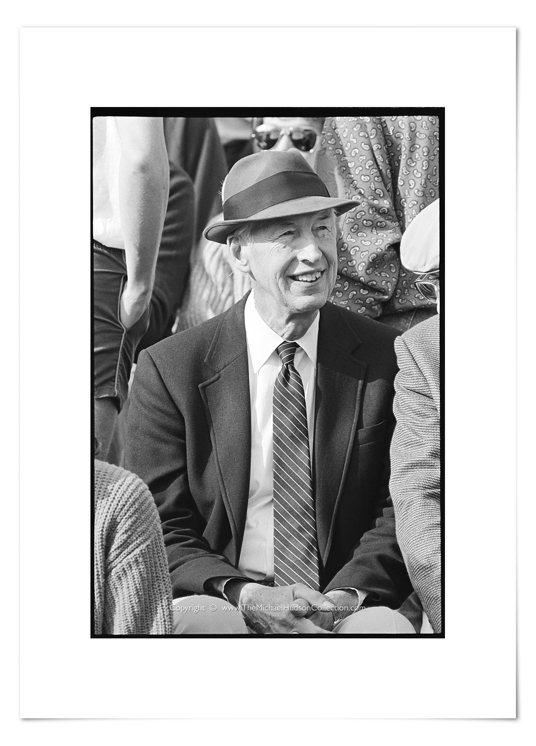 Former President Hudson Armerding- Homecoming football vs Elmhurst, October 11, 1986