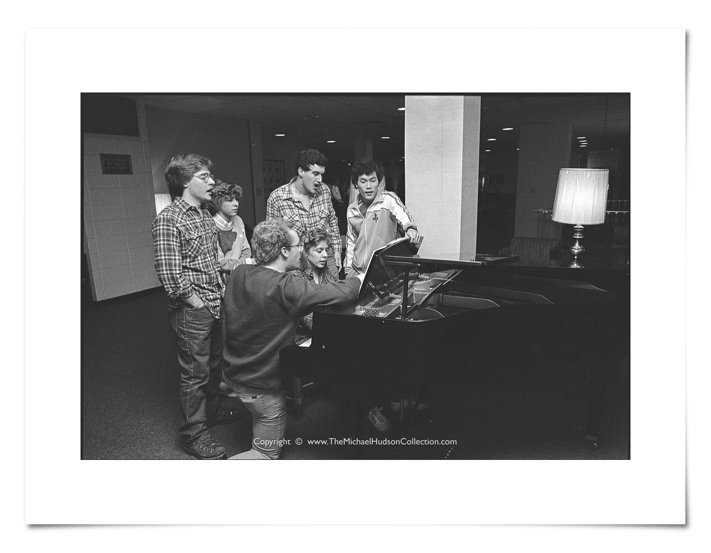 Fischer Dorm lobby, February 20, 1986