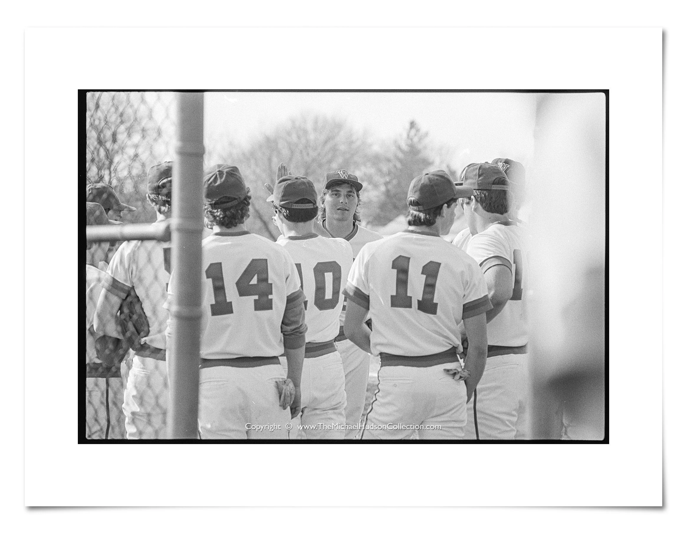 Hollywood film director and producer, Todd Komarnicki '88, at Baseball vs Concordia, March 29, 1986