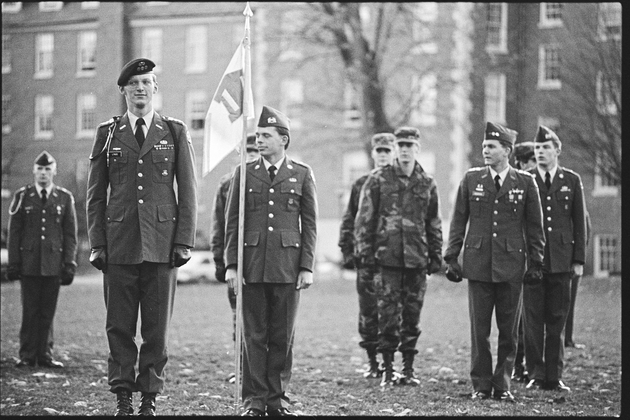 ROTC flag ceremony on Veterans Day, November 11, 1986